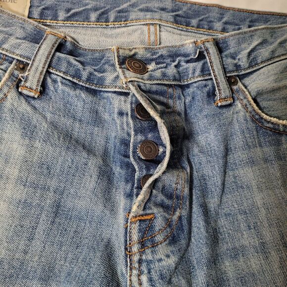 Men's Abercrombie & Fitch The A&F Boot Distressed Button-Fly W32 L30 - Picture 4 of 6